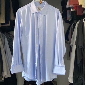 Joseph Abboud light blue French cuff dress shirt. 16 1/2